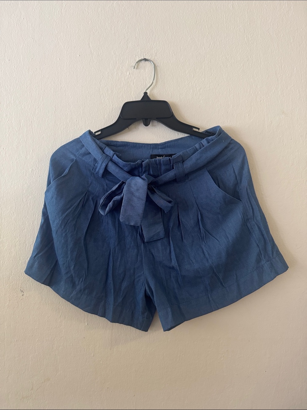 Blue Tie-Waist Women's Shorts